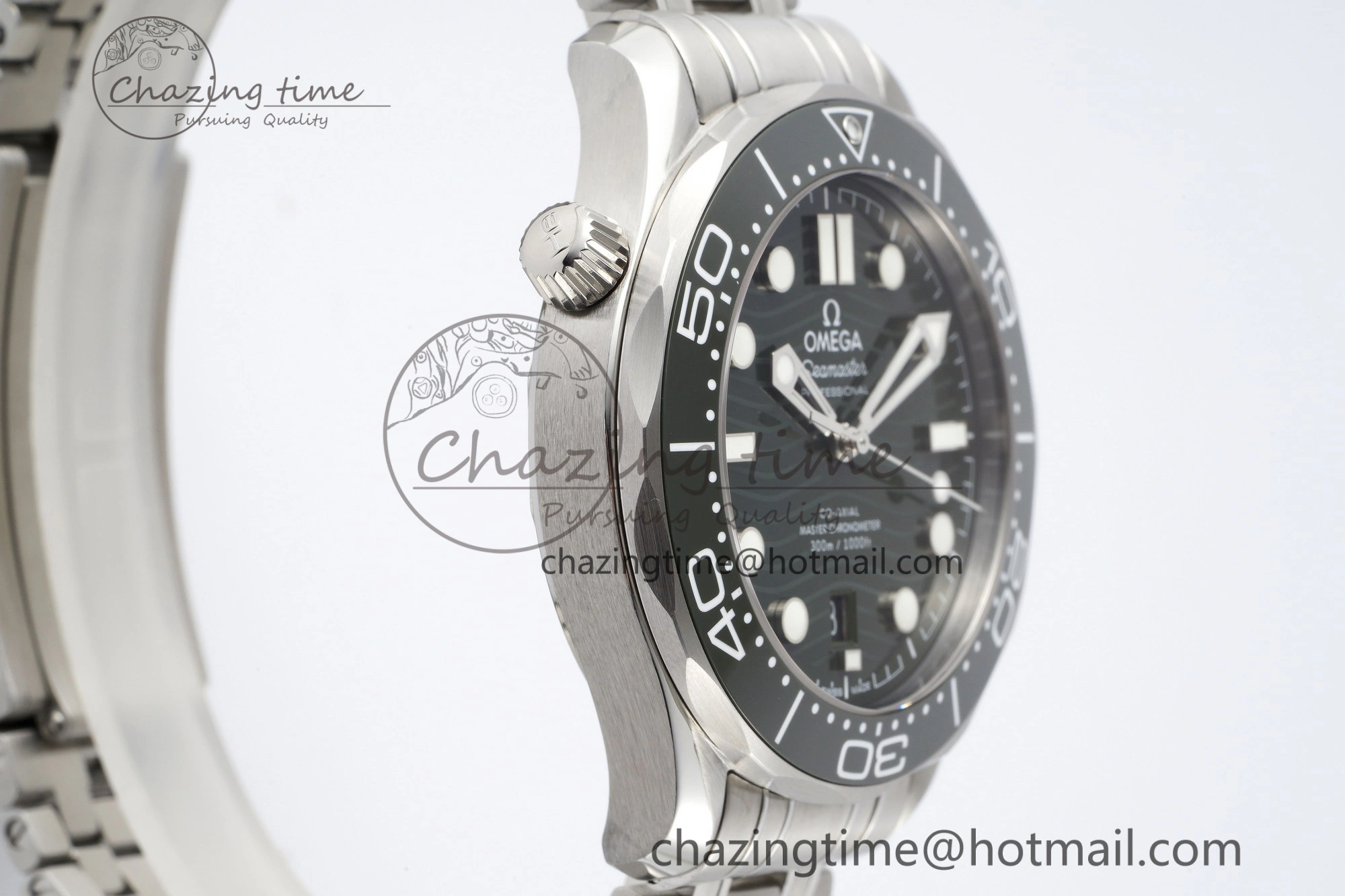 Supportive Seamaster Diver 300M VSF 1:1 Best Edition Green Ceramic Green Dial on SS Bracelet A8800 V 7824