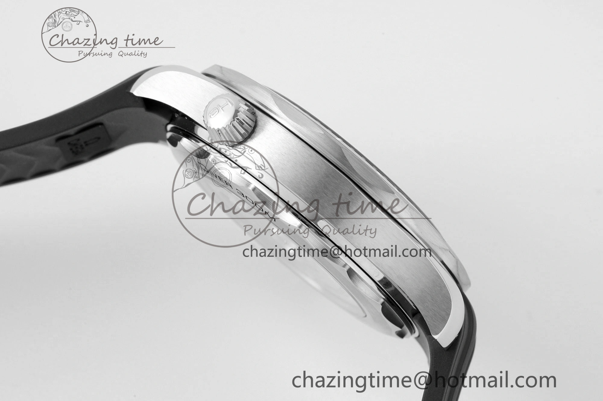 Seamaster Diver 300M ZF 1:1 Best Edition Black Ceramic Black Dial on Black Rubber Strap A Lightweight 7821