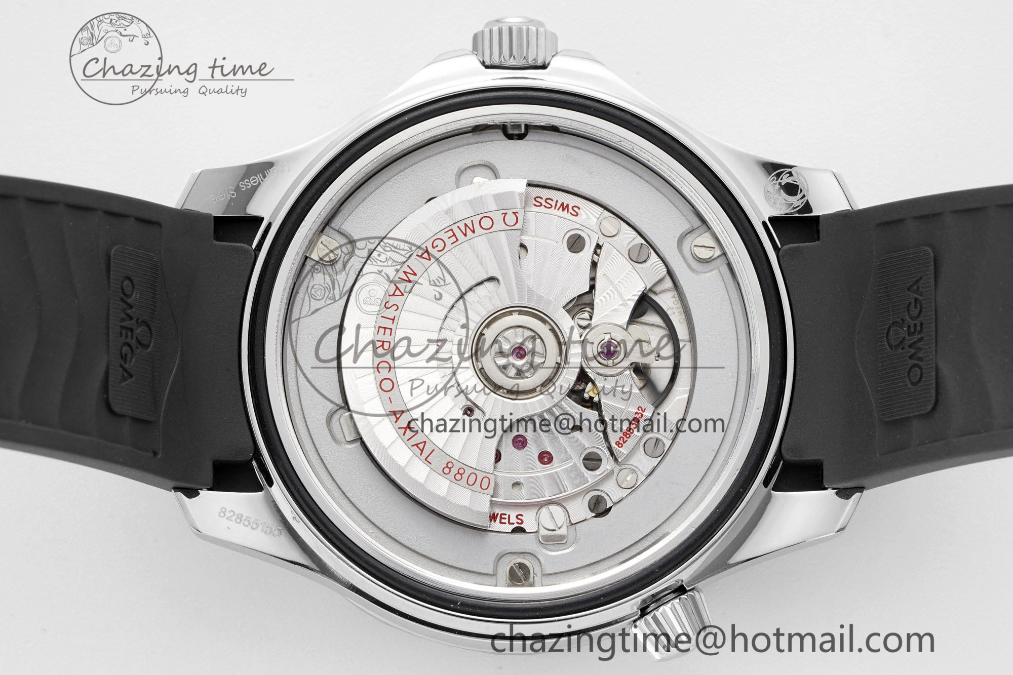 Seamaster Diver 300M ZF 1:1 Best Edition Black Ceramic Black Dial on Black Rubber Strap A Lightweight 7821