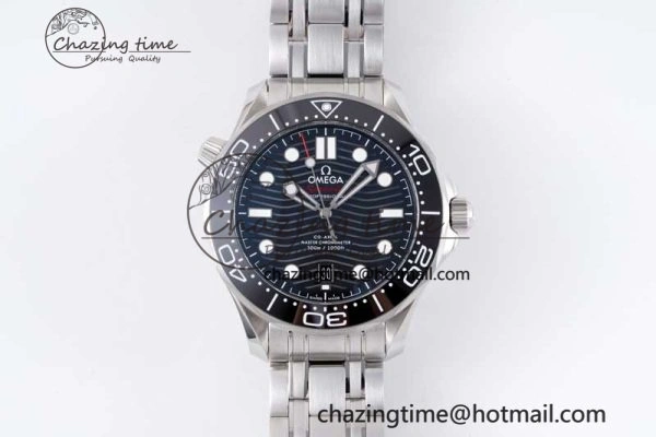 Seamaster Diver 300M ZF 1:1 Best Edition Black Ceramic Black Dial on SS Bracelet A Popular 7844