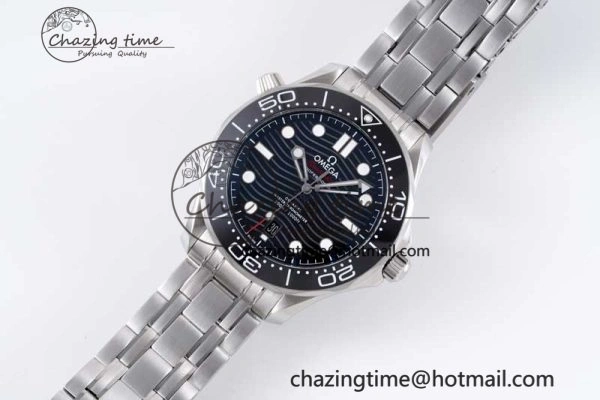 Seamaster Diver 300M ZF 1:1 Best Edition Black Ceramic Black Dial on SS Bracelet A Popular 7844
