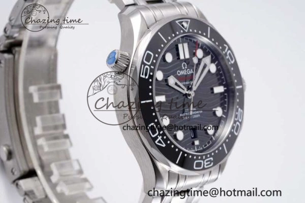 Seamaster Diver 300M ZF 1:1 Best Edition Black Ceramic Black Dial on SS Bracelet A Popular 7844