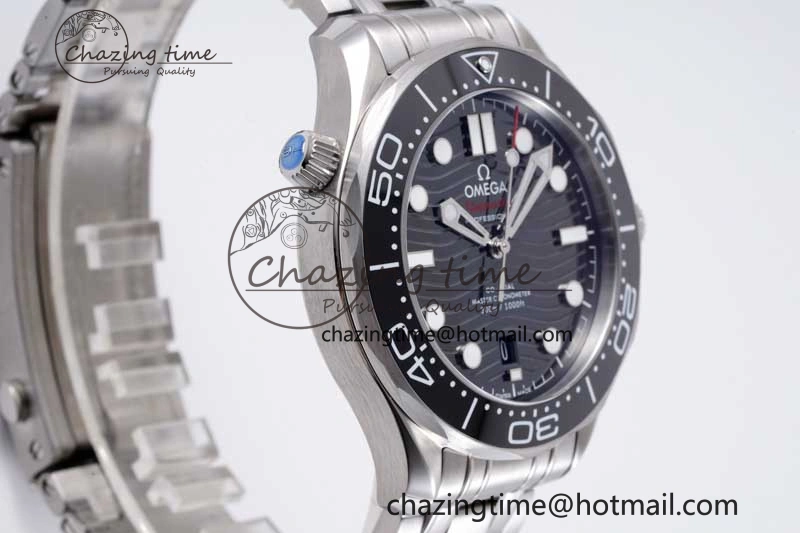 Seamaster Diver 300M ZF 1:1 Best Edition Black Ceramic Black Dial on SS Bracelet A Popular 7844