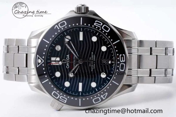 Seamaster Diver 300M ZF 1:1 Best Edition Black Ceramic Black Dial on SS Bracelet A Popular 7844