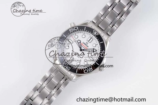 Seamaster Diver 300M ZF 1:1 Best Edition Black Ceramic White Dial on SS Bracelet A UrbanStyle 7845