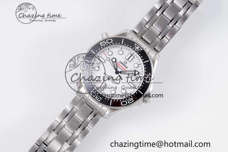 Seamaster Diver 300M ZF 1:1 Best Edition Black Ceramic White Dial on SS Bracelet A UrbanStyle 7845