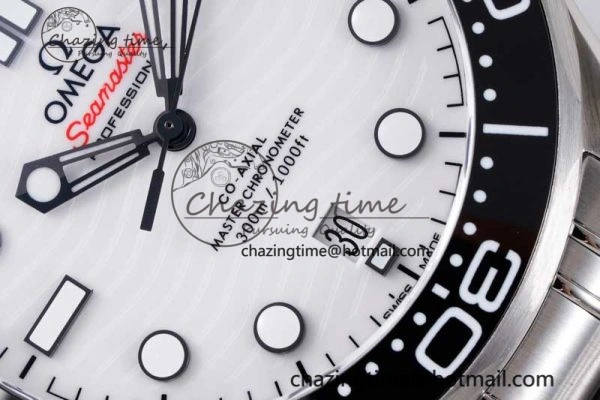 Seamaster Diver 300M ZF 1:1 Best Edition Black Ceramic White Dial on SS Bracelet A UrbanStyle 7845