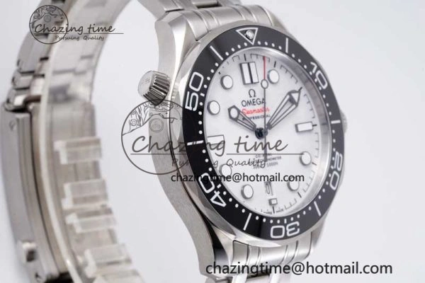 Seamaster Diver 300M ZF 1:1 Best Edition Black Ceramic White Dial on SS Bracelet A UrbanStyle 7845