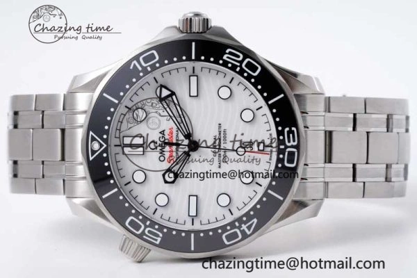 Seamaster Diver 300M ZF 1:1 Best Edition Black Ceramic White Dial on SS Bracelet A UrbanStyle 7845