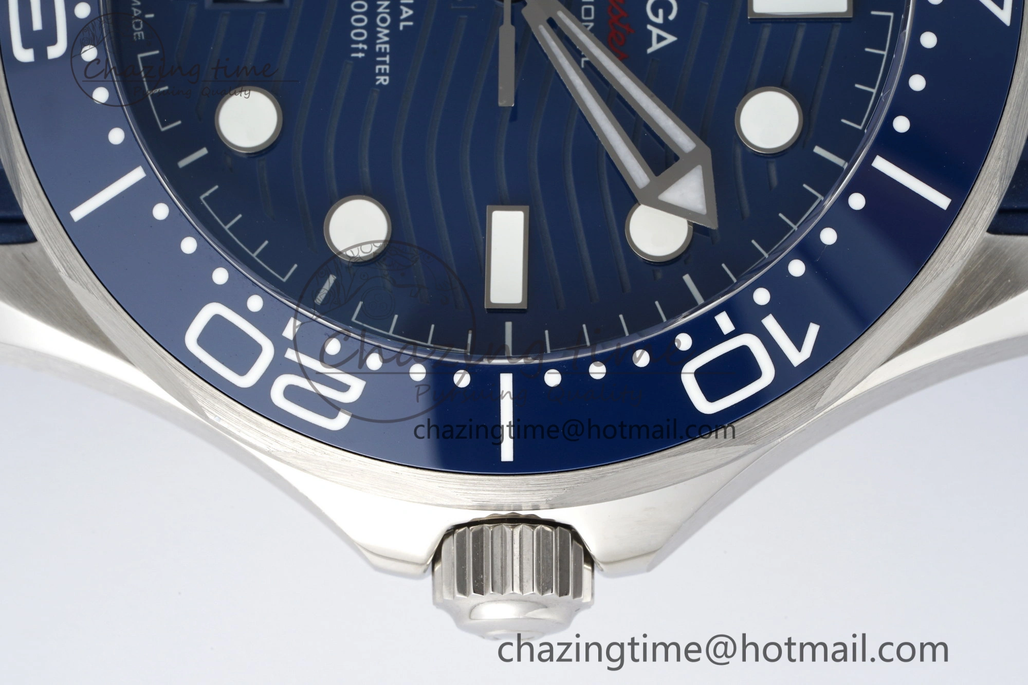 UrbanStyle Seamaster Diver 300M ZF 1:1 Best Edition Blue Ceramic Blue Dial on Blue Rubber Strap A 7822