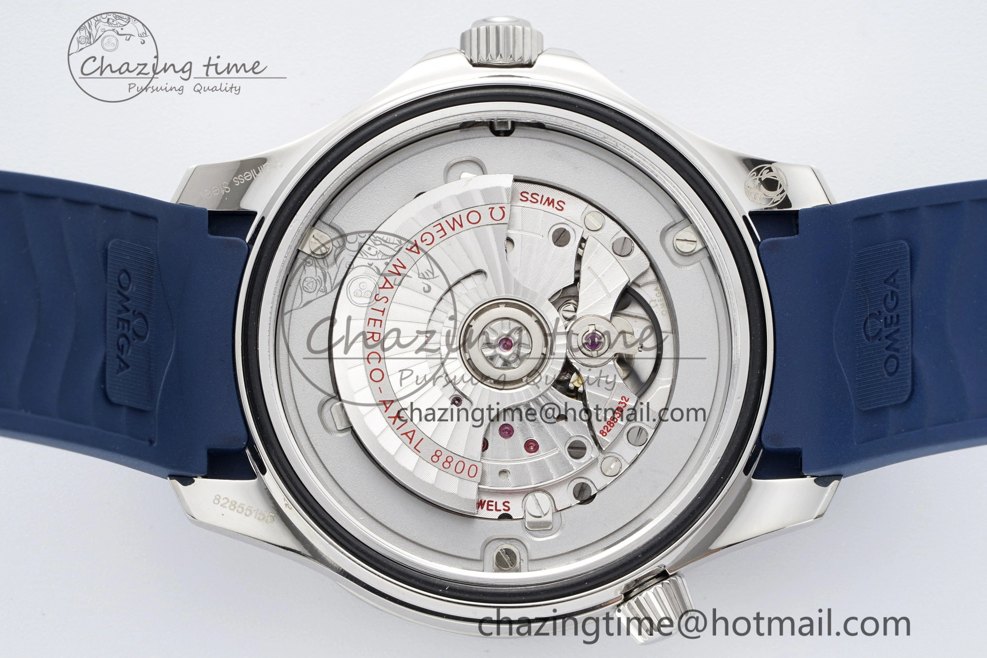 UrbanStyle Seamaster Diver 300M ZF 1:1 Best Edition Blue Ceramic Blue Dial on Blue Rubber Strap A 7822