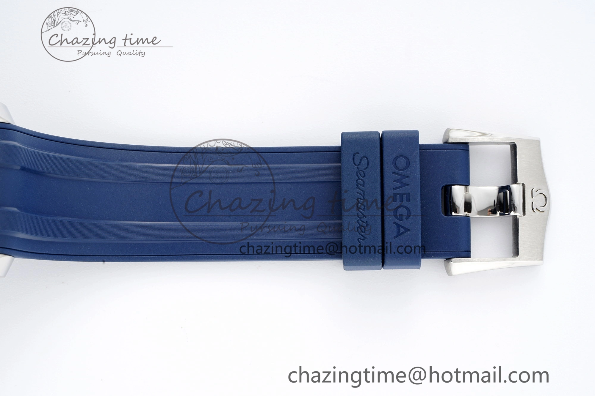 Seamaster Diver 300M ZF 1:1 Best Edition Blue Ceramic Gray Dial on Blue Rubber Strap A WrinkleFree 7735