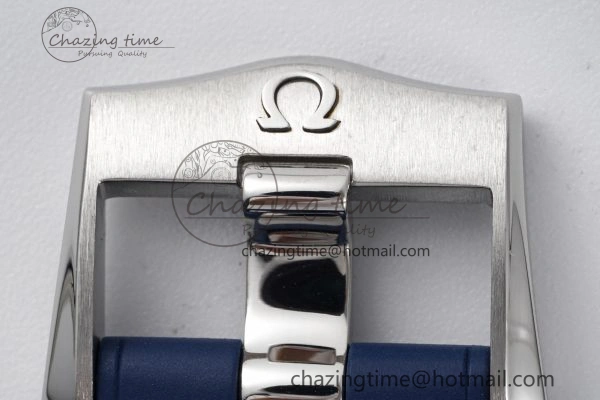 Seamaster Diver 300M ZF 1:1 Best Edition Blue Ceramic Gray Dial on Blue Rubber Strap A WrinkleFree 7735
