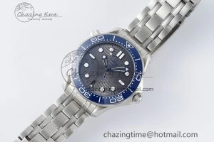 Lightweight Seamaster Diver 300M ZF 1:1 Best Edition Blue Ceramic Gray Dial on SS Bracelet A 7734