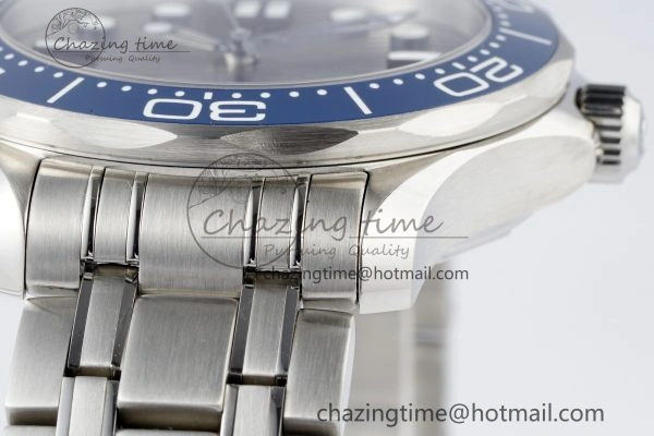 Lightweight Seamaster Diver 300M ZF 1:1 Best Edition Blue Ceramic Gray Dial on SS Bracelet A 7734