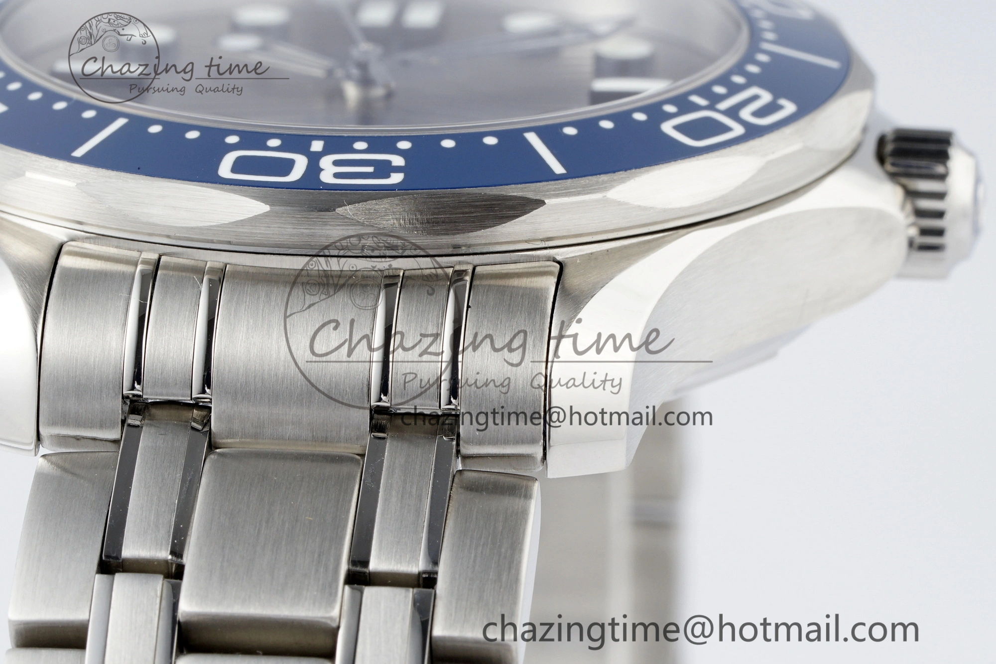 Lightweight Seamaster Diver 300M ZF 1:1 Best Edition Blue Ceramic Gray Dial on SS Bracelet A 7734
