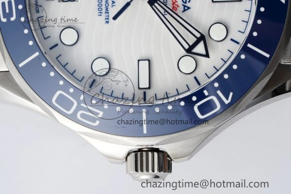 TimelessDesign Seamaster Diver 300M ZF 1:1 Best Edition Blue Ceramic White Dial on SS Bracelet A 7733