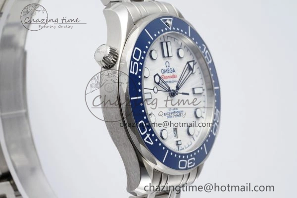 TimelessDesign Seamaster Diver 300M ZF 1:1 Best Edition Blue Ceramic White Dial on SS Bracelet A 7733