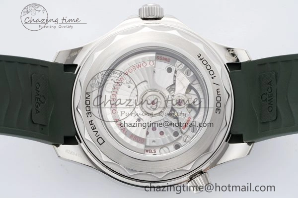 Fashionable Seamaster Diver 300M ZF 1:1 Best Edition Green Ceramic Green Dial on Green Rubber Strap A 7823