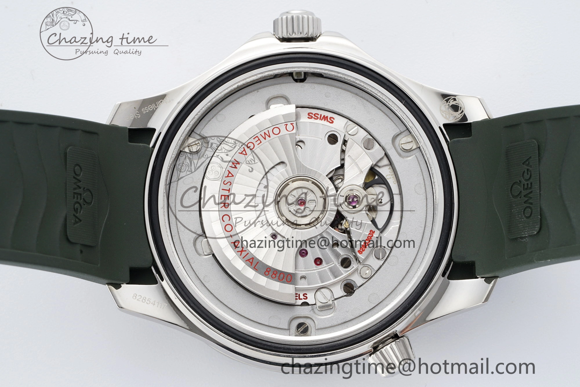 Fashionable Seamaster Diver 300M ZF 1:1 Best Edition Green Ceramic Green Dial on Green Rubber Strap A 7823