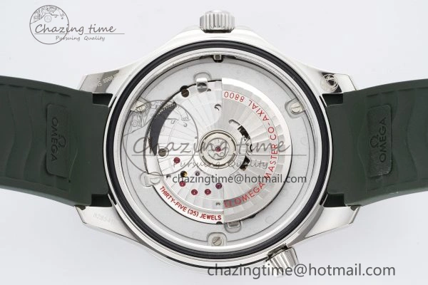 Fashionable Seamaster Diver 300M ZF 1:1 Best Edition Green Ceramic Green Dial on Green Rubber Strap A 7823