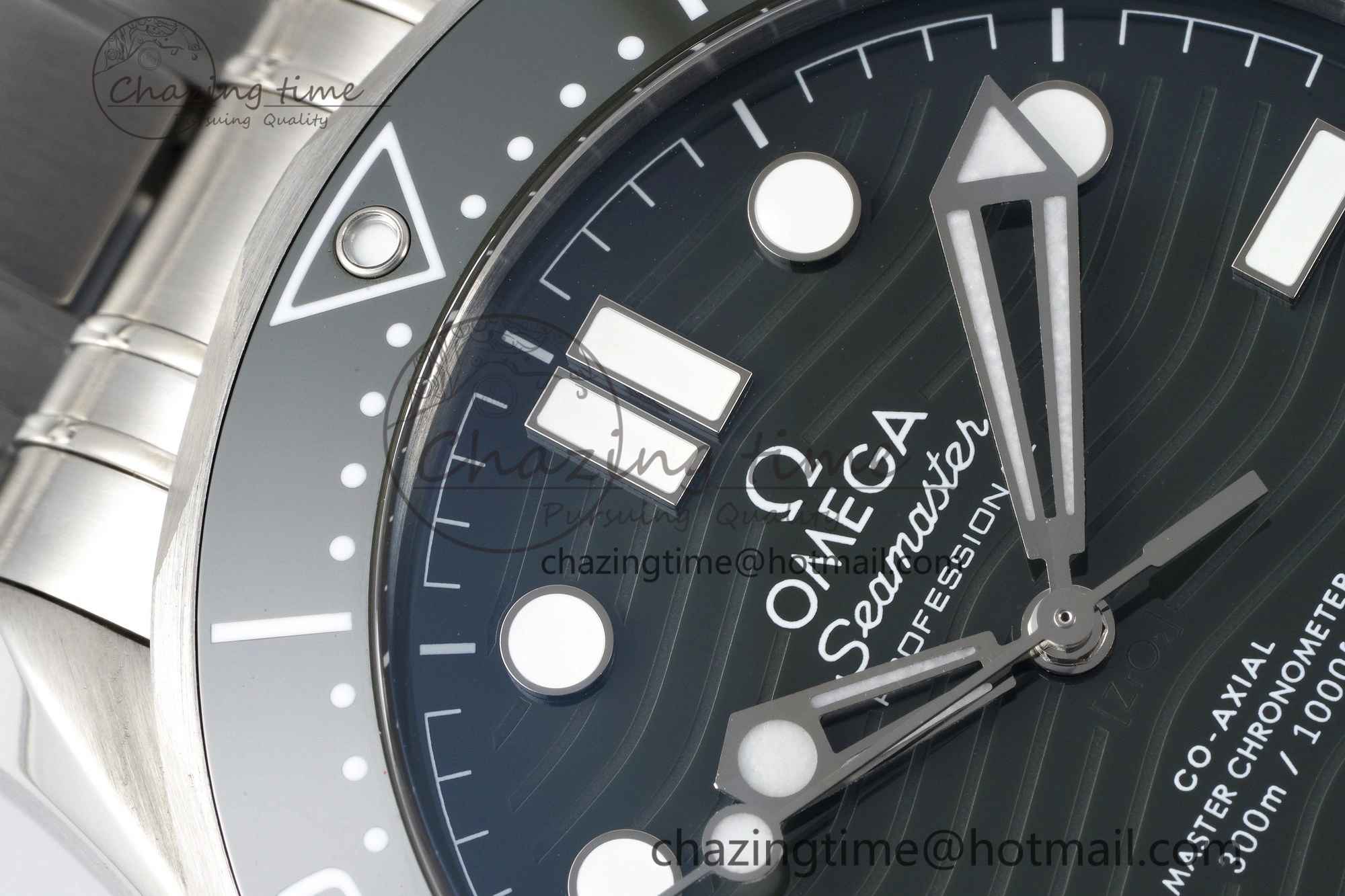 Seamaster Diver 300M ZF 1:1 Best Edition Green Ceramic Green Dial on SS Bracelet A QuickDry 7825