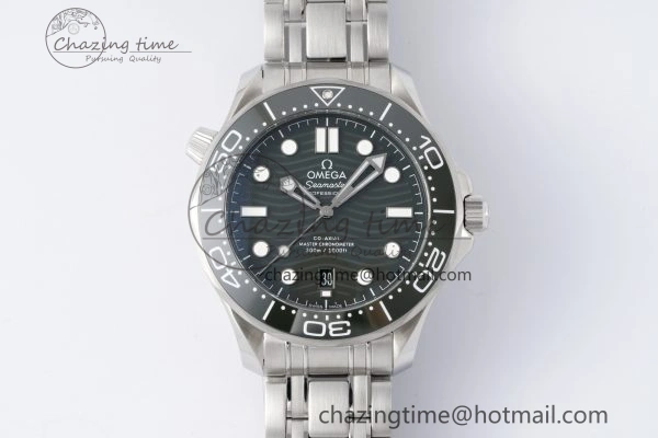 Seamaster Diver 300M ZF 1:1 Best Edition Green Ceramic Green Dial on SS Bracelet A QuickDry 7825