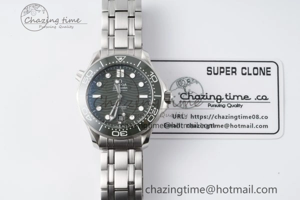 Seamaster Diver 300M ZF 1:1 Best Edition Green Ceramic Green Dial on SS Bracelet A QuickDry 7825