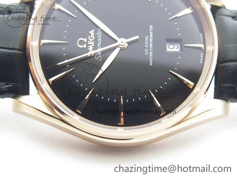 Seamaster Edizione Venezia RG Best Edition Black Dial On Leather Strap A Cozy 8125