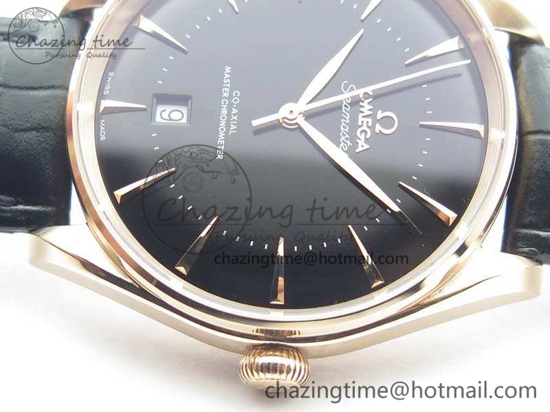 Seamaster Edizione Venezia RG Best Edition Black Dial On Leather Strap A Cozy 8125