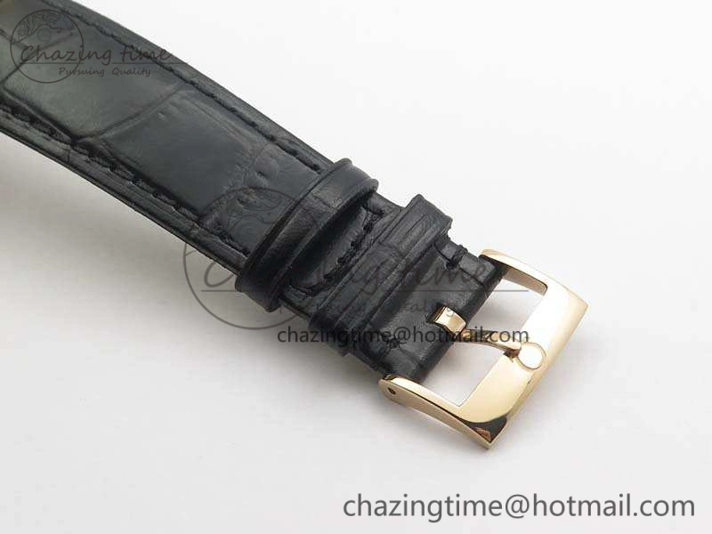 Seamaster Edizione Venezia RG Best Edition Black Dial On Leather Strap A Cozy 8125