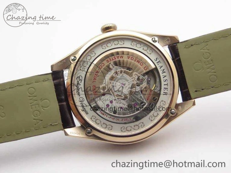 Seamaster Edizione Venezia RG Best Edition Black Dial On Leather Strap A Cozy 8125