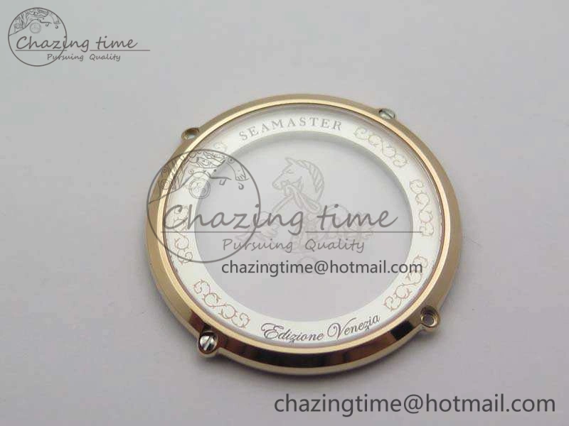 Seamaster Edizione Venezia RG Best Edition Black Dial On Leather Strap A Cozy 8125