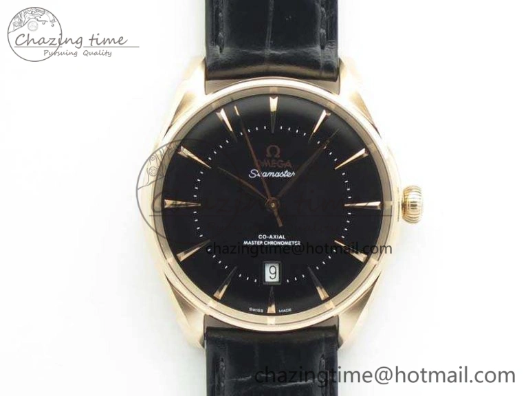 Seamaster Edizione Venezia RG Best Edition Black Dial On Leather Strap A Cozy 8125
