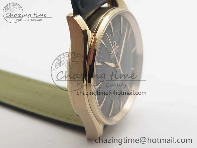 Seamaster Edizione Venezia RG Best Edition Black Dial On Leather Strap A Cozy 8125