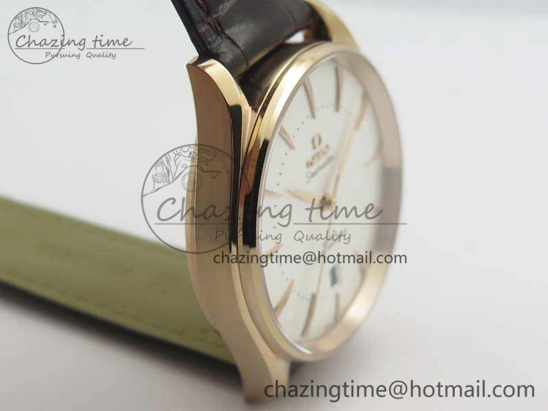 QuickDry Seamaster Edizione Venezia RG Best Edition White Dial On Leather Strap A 8127