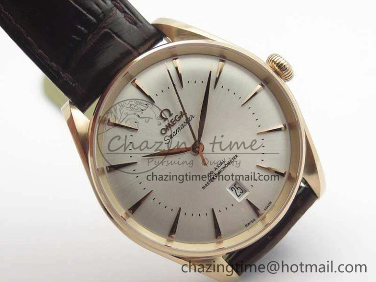 QuickDry Seamaster Edizione Venezia RG Best Edition White Dial On Leather Strap A 8127