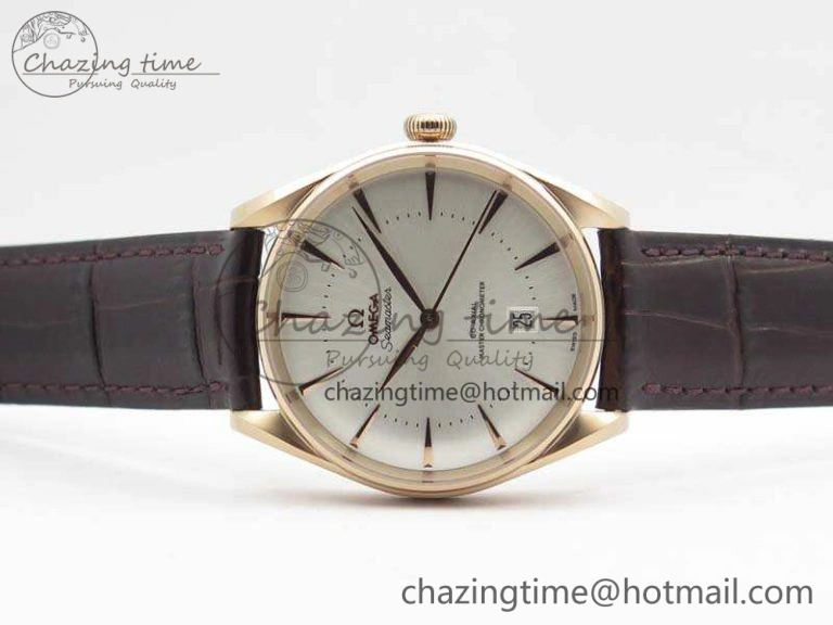 QuickDry Seamaster Edizione Venezia RG Best Edition White Dial On Leather Strap A 8127