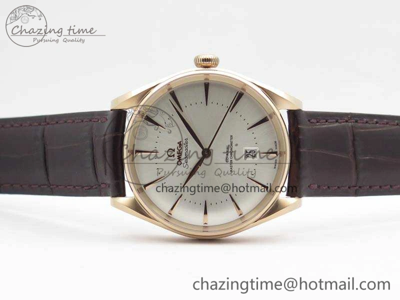 QuickDry Seamaster Edizione Venezia RG Best Edition White Dial On Leather Strap A 8127