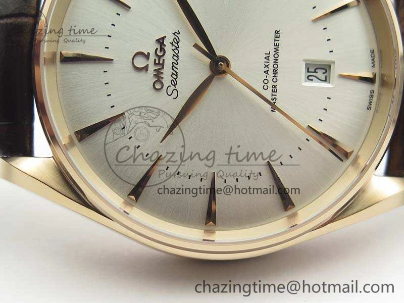 QuickDry Seamaster Edizione Venezia RG Best Edition White Dial On Leather Strap A 8127