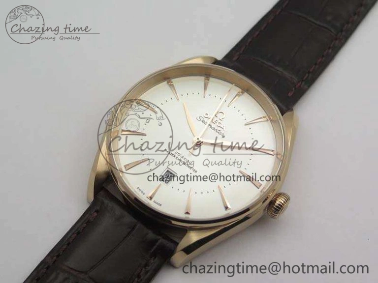 QuickDry Seamaster Edizione Venezia RG Best Edition White Dial On Leather Strap A 8127