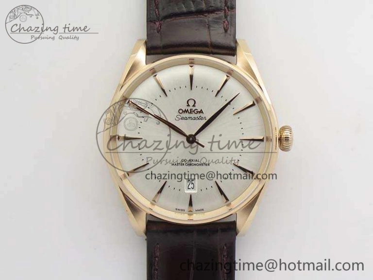 QuickDry Seamaster Edizione Venezia RG Best Edition White Dial On Leather Strap A 8127