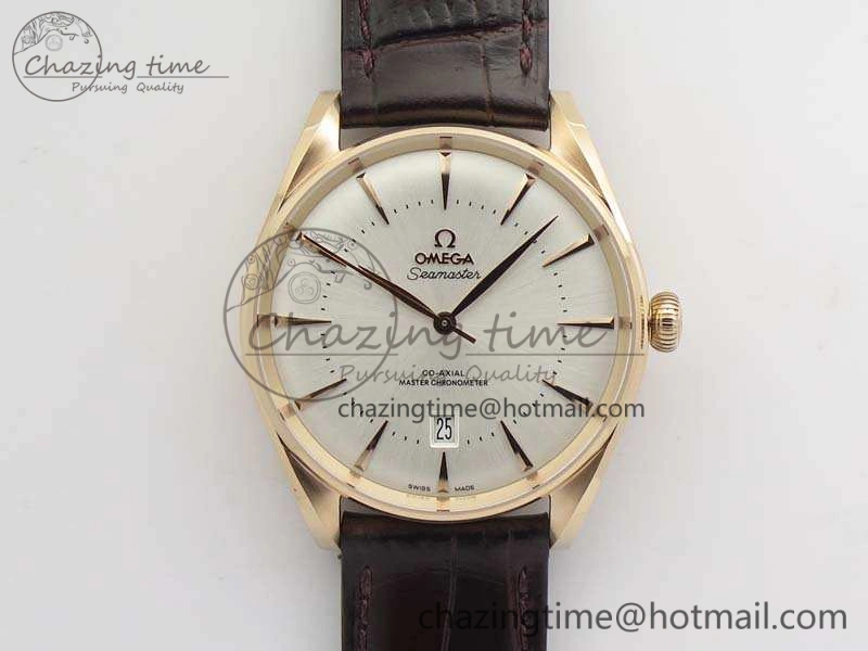 QuickDry Seamaster Edizione Venezia RG Best Edition White Dial On Leather Strap A 8127