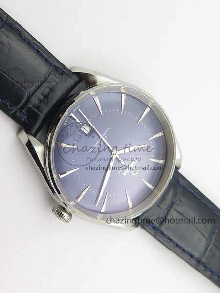 Chic Seamaster Edizione Venezia SS Best Edition Blue Dial On Leather Strap A 8121
