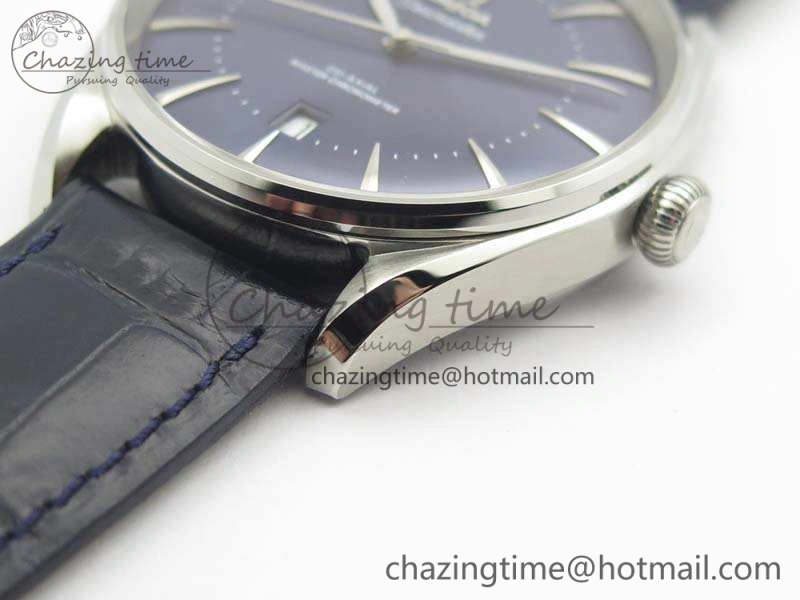 Chic Seamaster Edizione Venezia SS Best Edition Blue Dial On Leather Strap A 8121