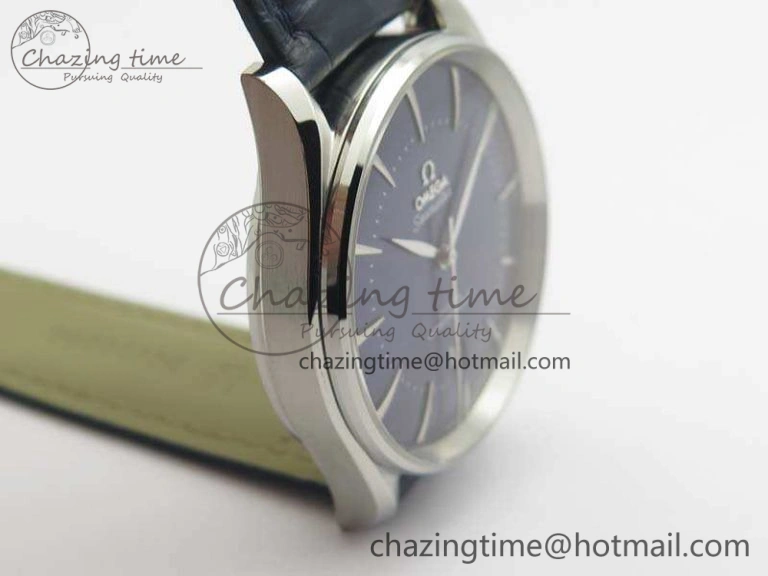 Chic Seamaster Edizione Venezia SS Best Edition Blue Dial On Leather Strap A 8121