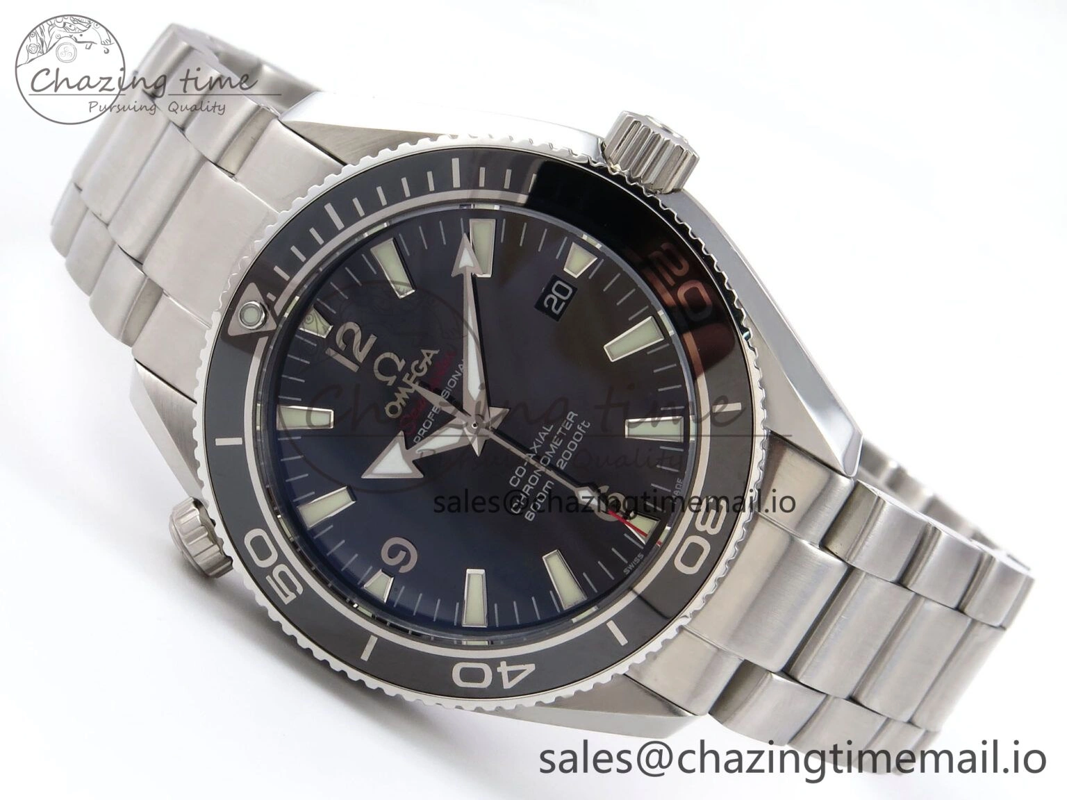 ModernLook Seamaster “LMPO” OMF 1:1 Best Edition Black Dial on SS Bracelet A 7703