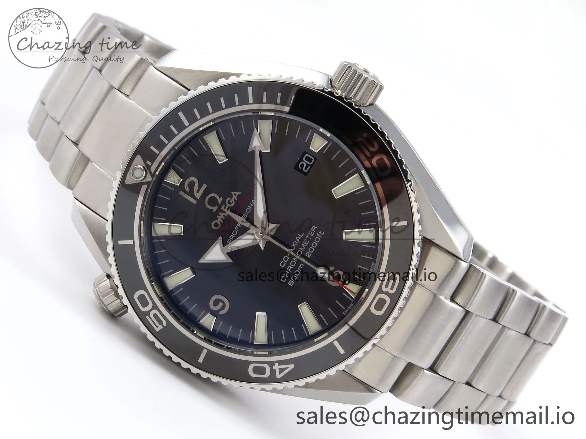 ModernLook Seamaster “LMPO” OMF 1:1 Best Edition Black Dial on SS Bracelet A 7703