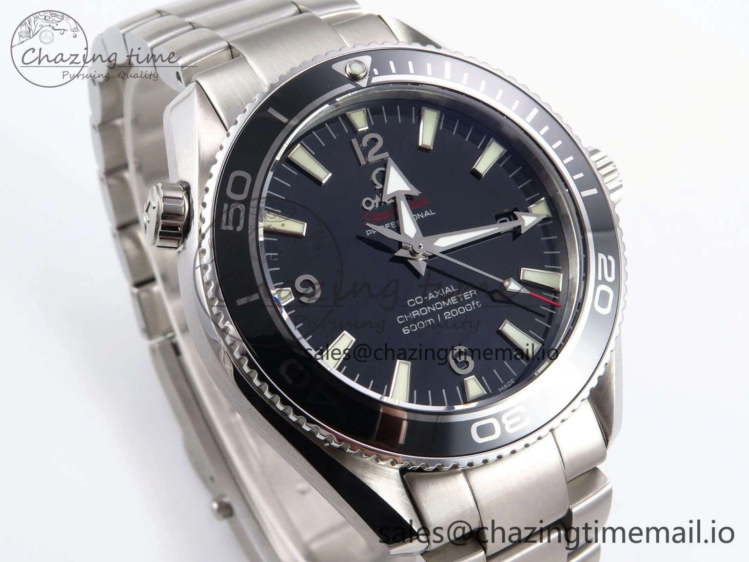 ModernLook Seamaster “LMPO” OMF 1:1 Best Edition Black Dial on SS Bracelet A 7703