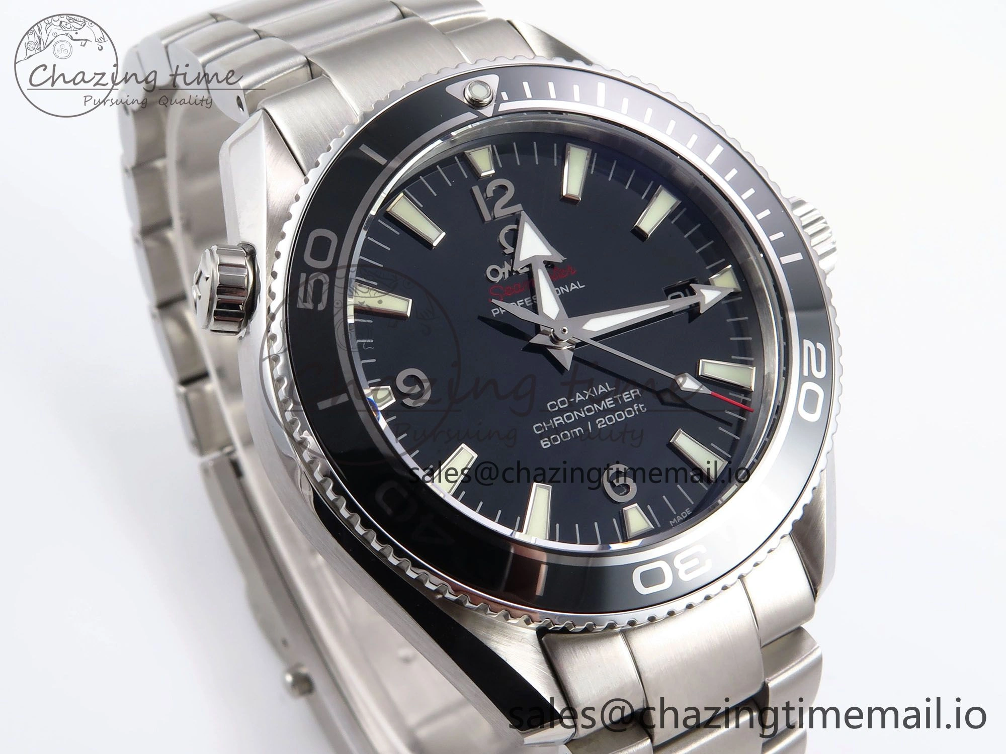 ModernLook Seamaster “LMPO” OMF 1:1 Best Edition Black Dial on SS Bracelet A 7703